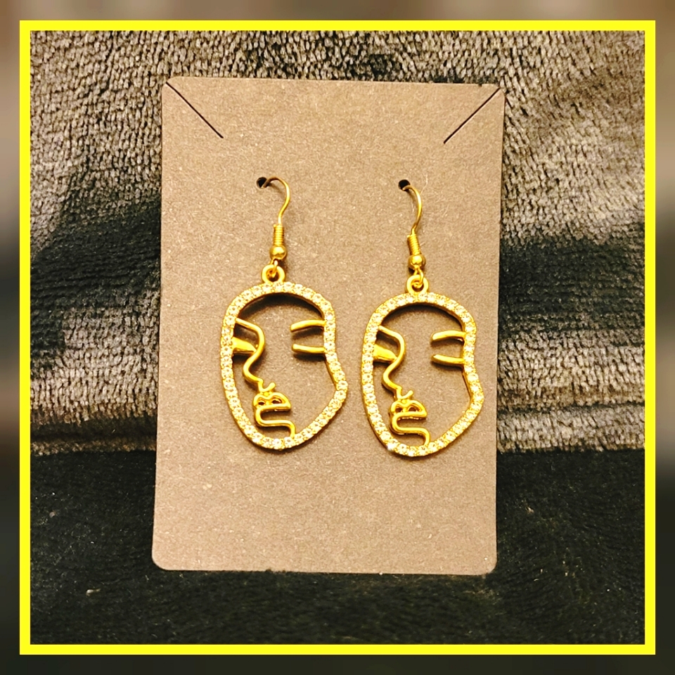Crystal Face Earrings